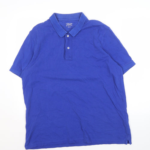 Lands' End Men's Blue XL Polo Shirt, Regular Fit