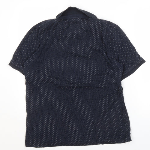 Paul Costelloe Men's Blue Polka Dot Polo XL