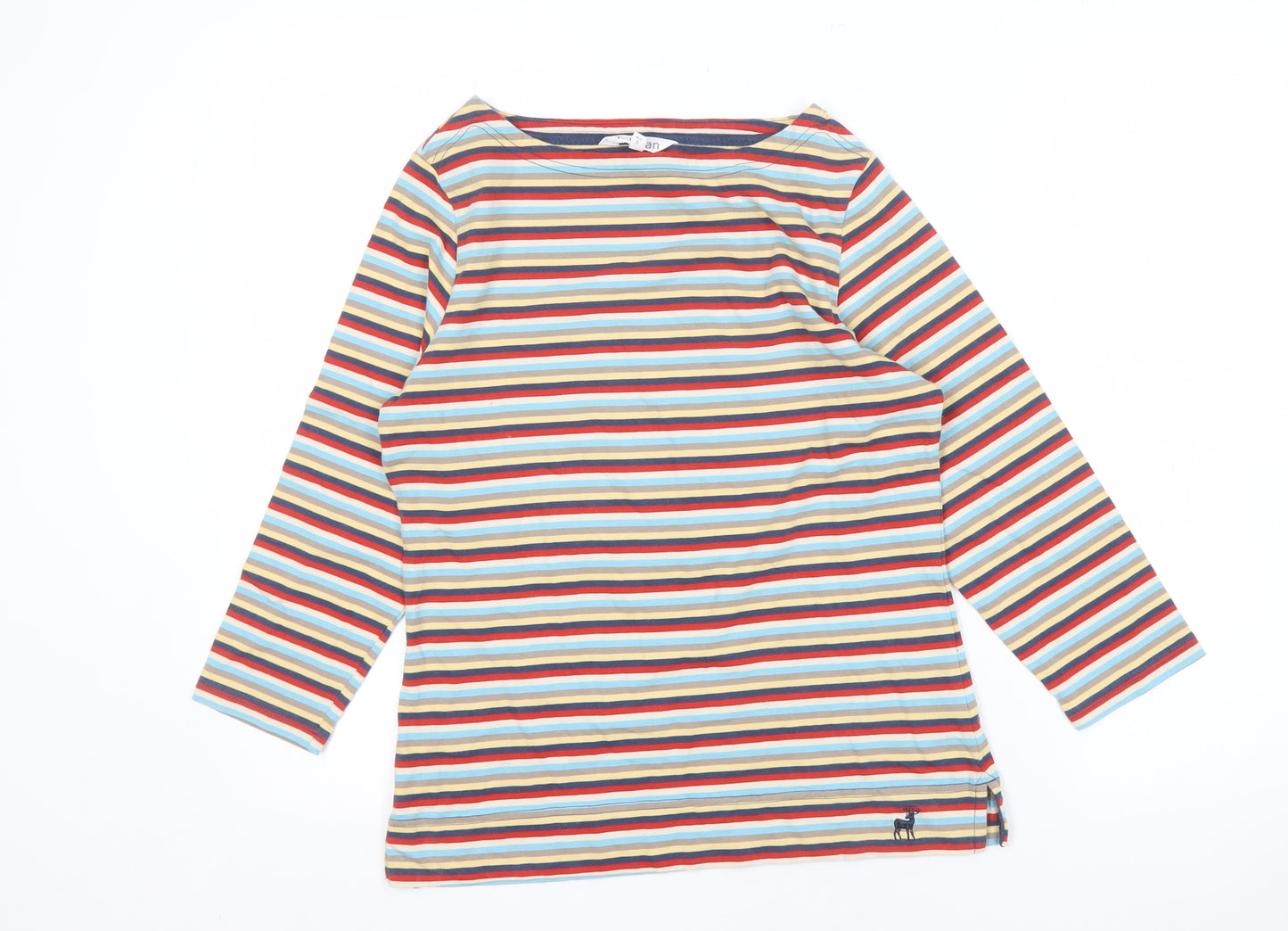 Tulchan Women's Multicoloured Striped T-Shirt