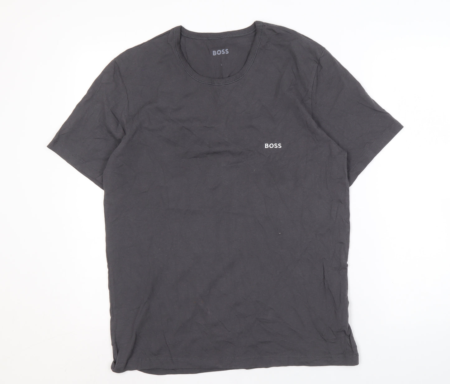 BOSS Men's Black Crew Neck T-Shirt L