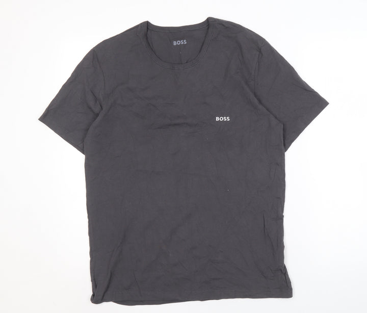 BOSS Men's Black Crew Neck T-Shirt L