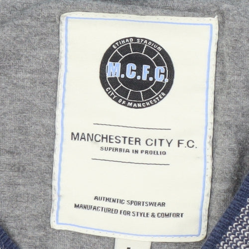 Manchester City F.C. Men's Grey Short Sleeve T-Shirt L