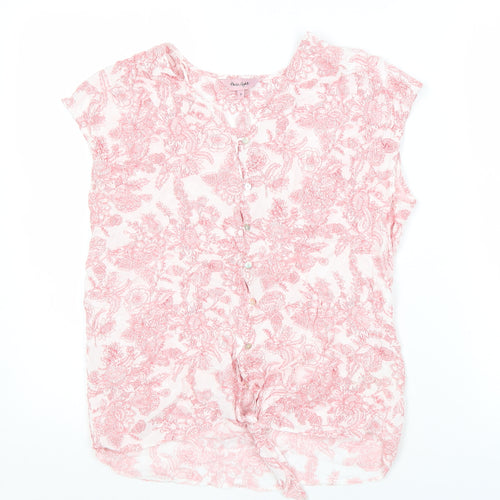 Phase Eight Women's Pink Floral Blouse, Size 8, Viscose