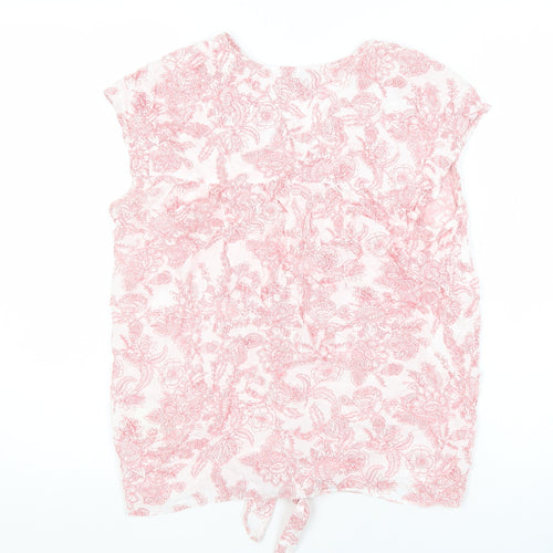 Phase Eight Women's Pink Floral Blouse, Size 8, Viscose