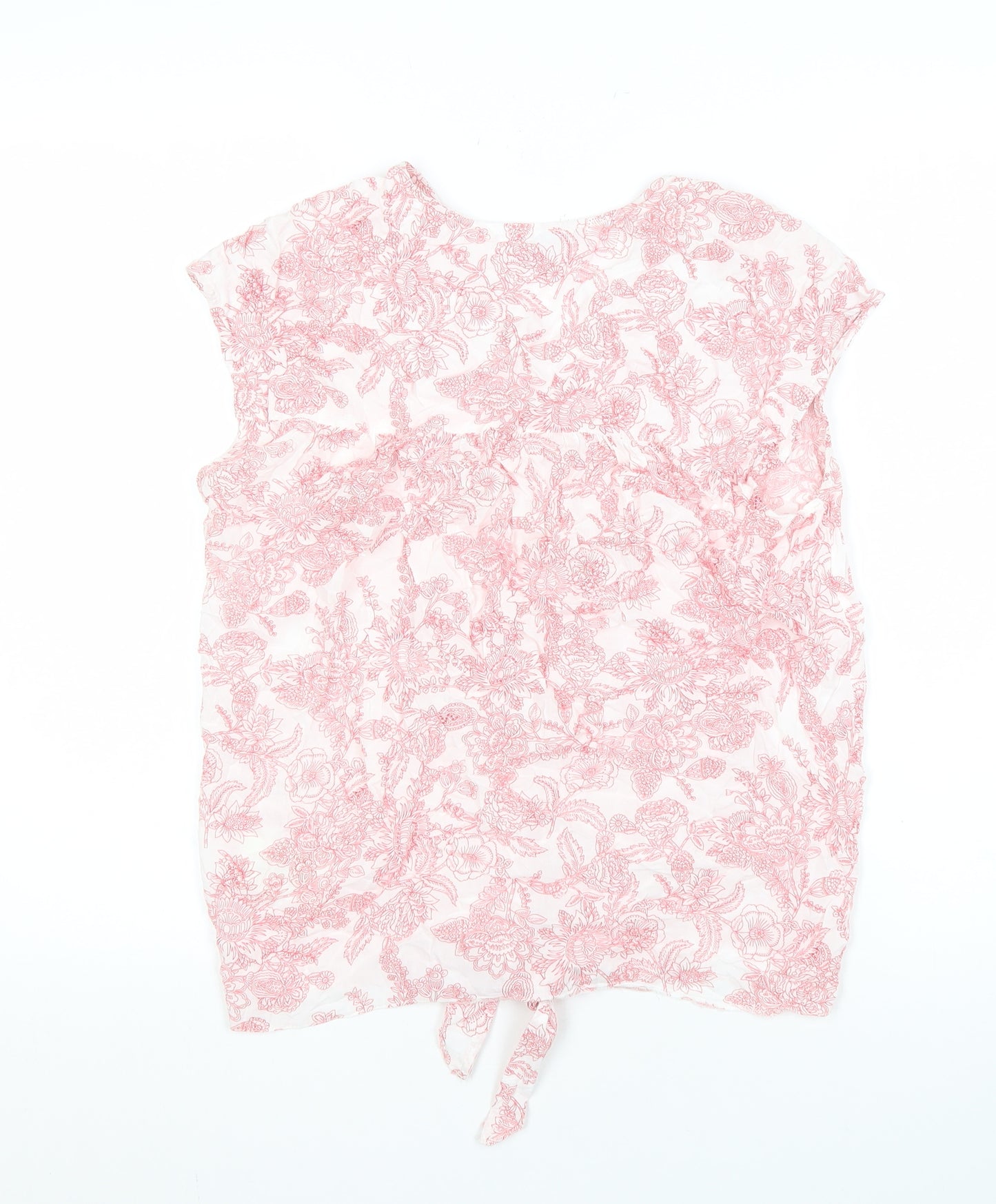 Phase Eight Women's Pink Floral Blouse, Size 8, Viscose