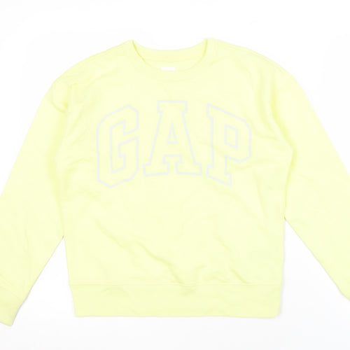 GAP Boys Yellow Pullover Sweatshirt, Size 11 Years