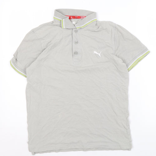 Puma Men’s Grey Polo Shirt, Size S, Casual Style