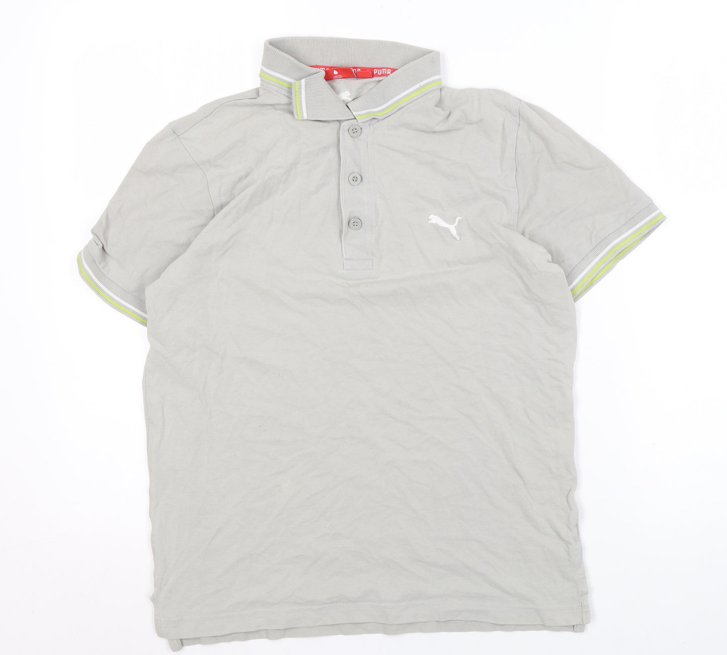 Puma Men’s Grey Polo Shirt, Size S, Casual Style