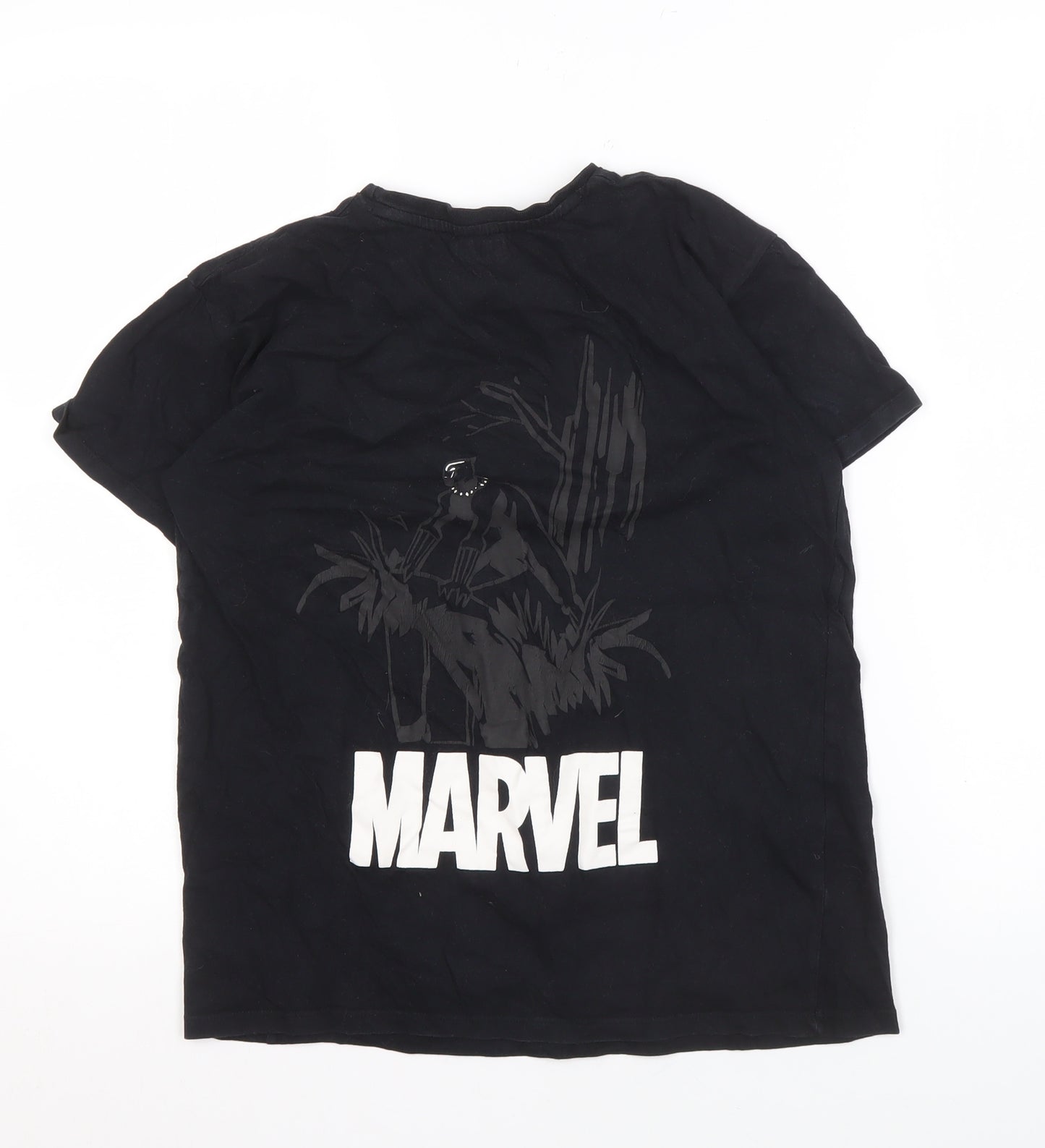 Marvel Boys Black Panther T-Shirt, Black 11 Years, Graphic Logo