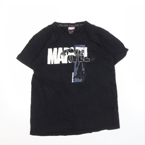 Marvel Boys Black Panther T-Shirt, Black 11 Years, Graphic Logo