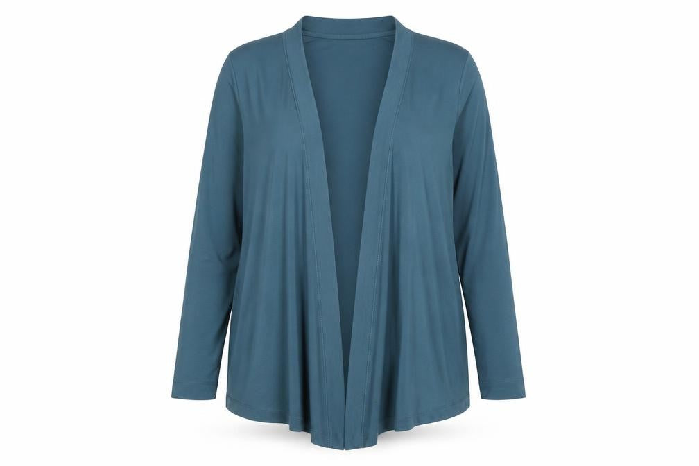 Front view of Sandwich Women’s Blue M Blouse - Basic Style