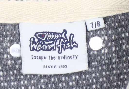 Weird Fish Boys Grey 1/4 Zip Sweatshirt 7-8 Years