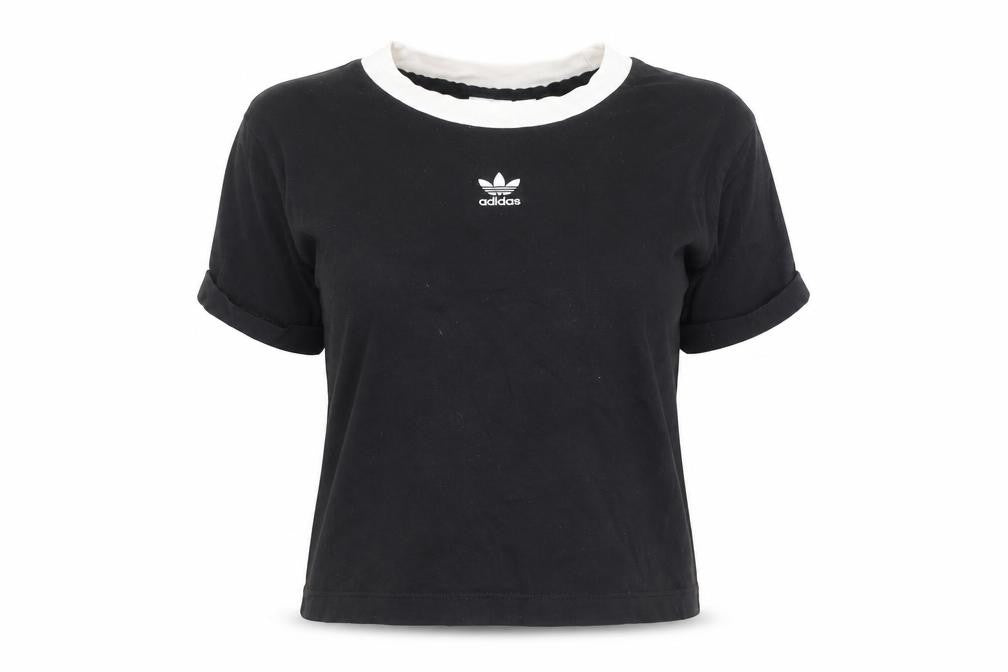 Adidas Women’s Black Ringer T-Shirt Size 8