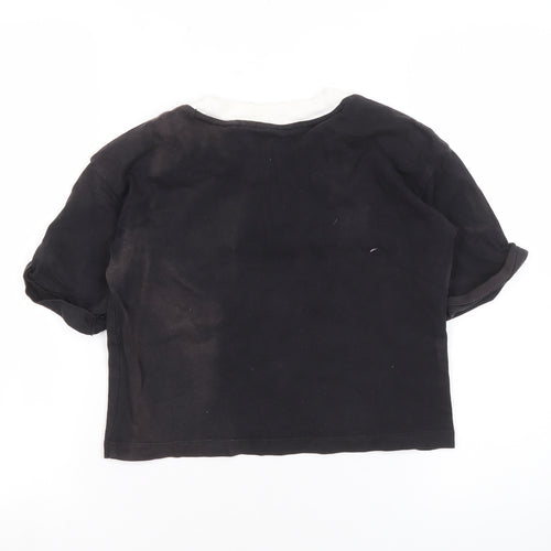 Adidas Women’s Black Ringer T-Shirt Size 8