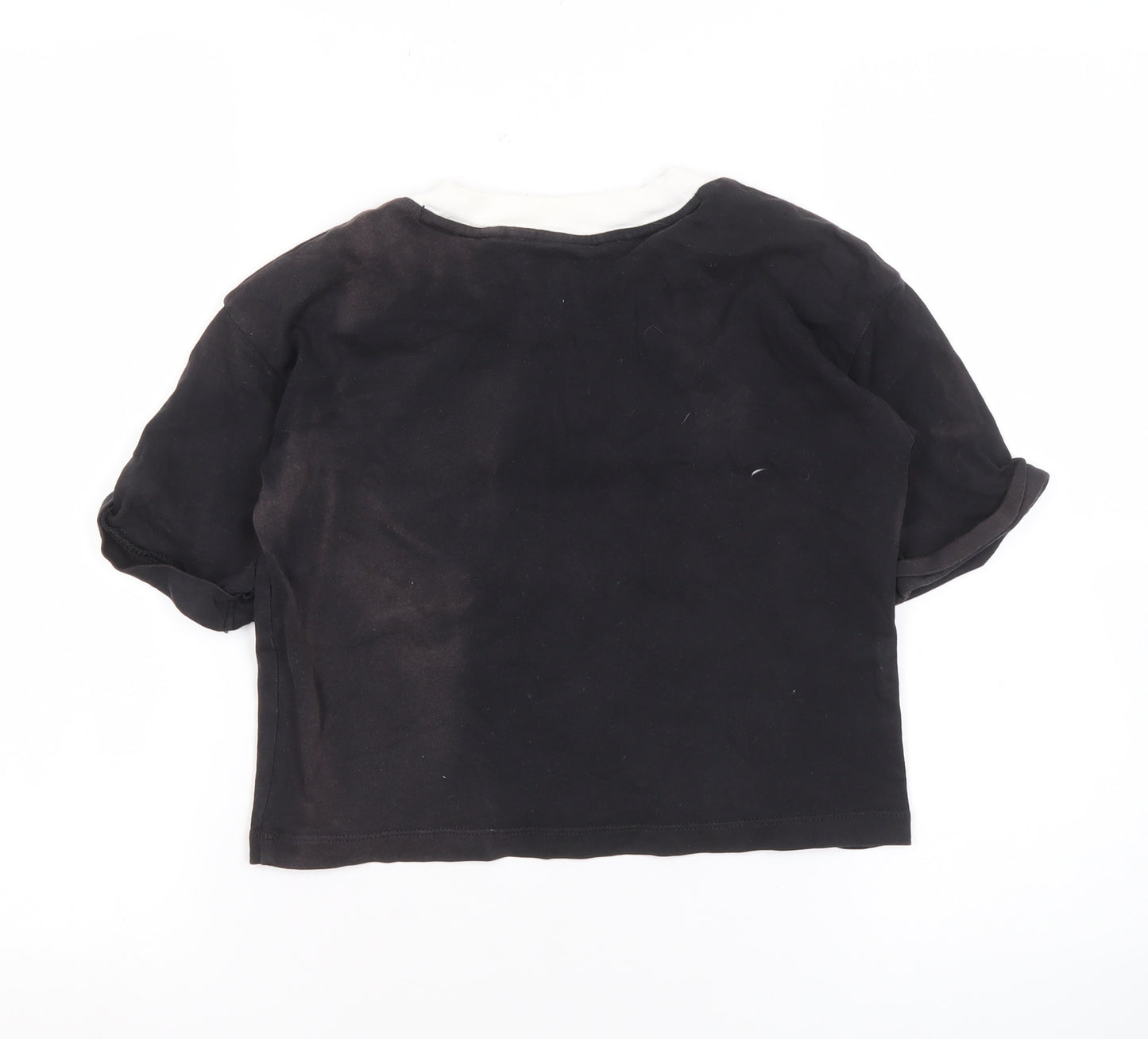 Adidas Women’s Black Ringer T-Shirt Size 8