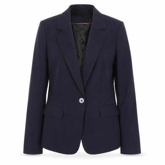 Front view of Next Women's Blue Blazer, size 10, Elegant Business Wear