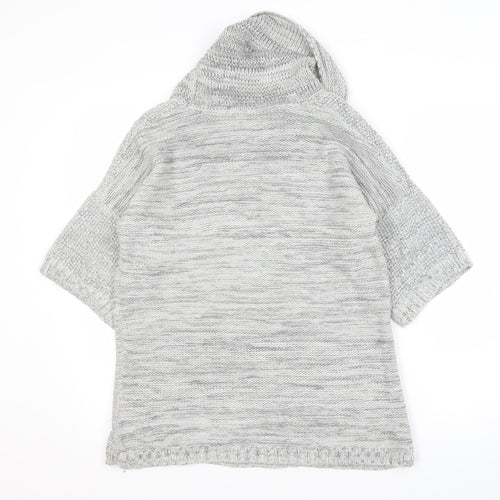 Oasis Women's Grey Cowl Neck Cable-Knit Pullover