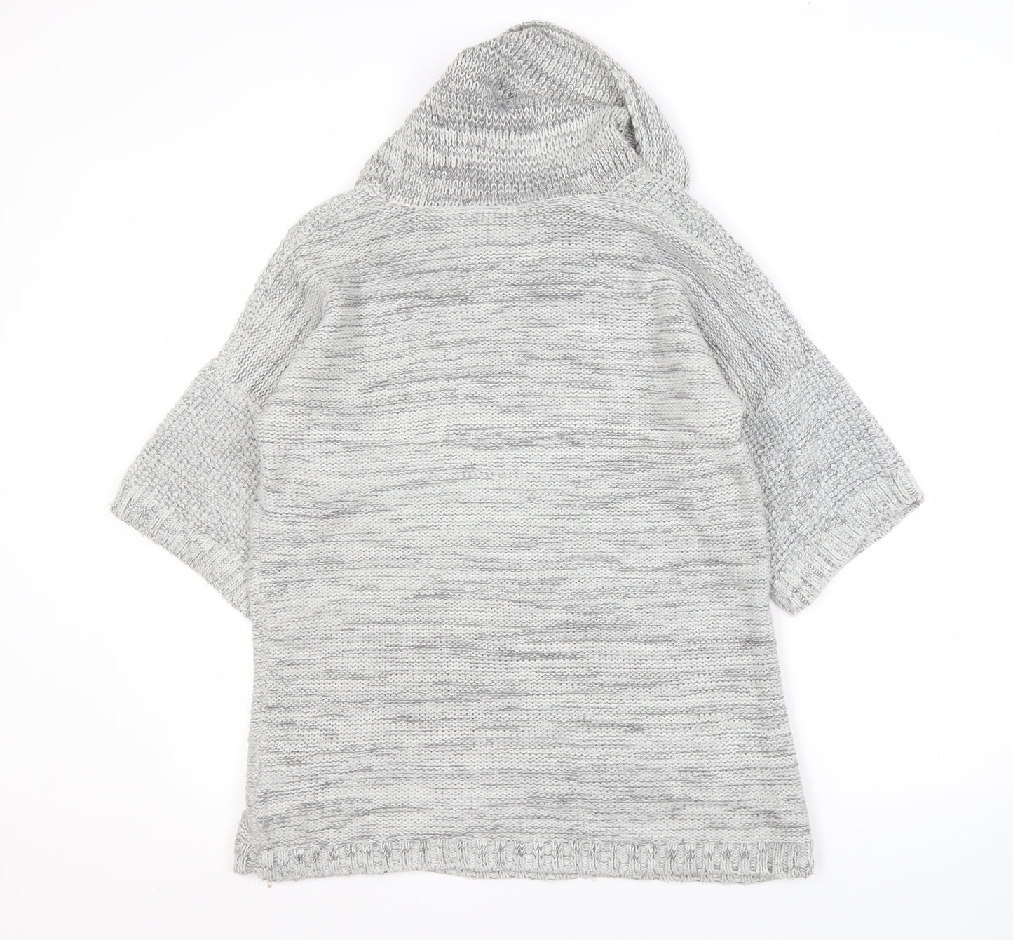 Oasis Women's Grey Cowl Neck Cable-Knit Pullover