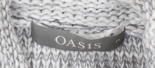 Oasis Women's Grey Cowl Neck Cable-Knit Pullover