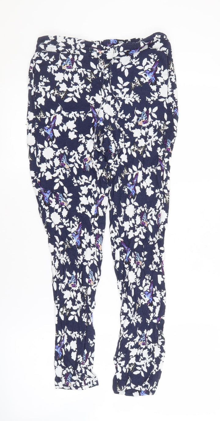 Oasis Women's Blue Floral Leggings Size 8