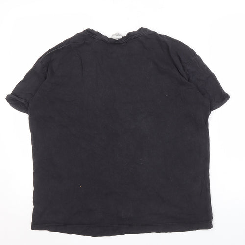 MNG Unisex Black Rolling Stones T-Shirt, Size S