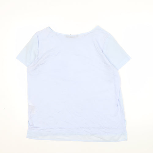 French Connection Women's Blue Boat Neck T-Shirt M