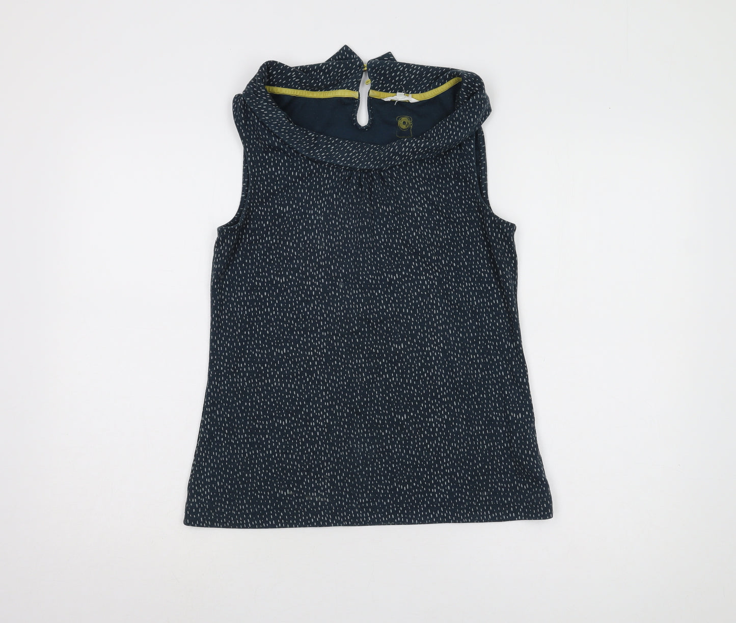 White Stuff Women's Blue Cowl Neck Sleeveless Tank Top Size 10