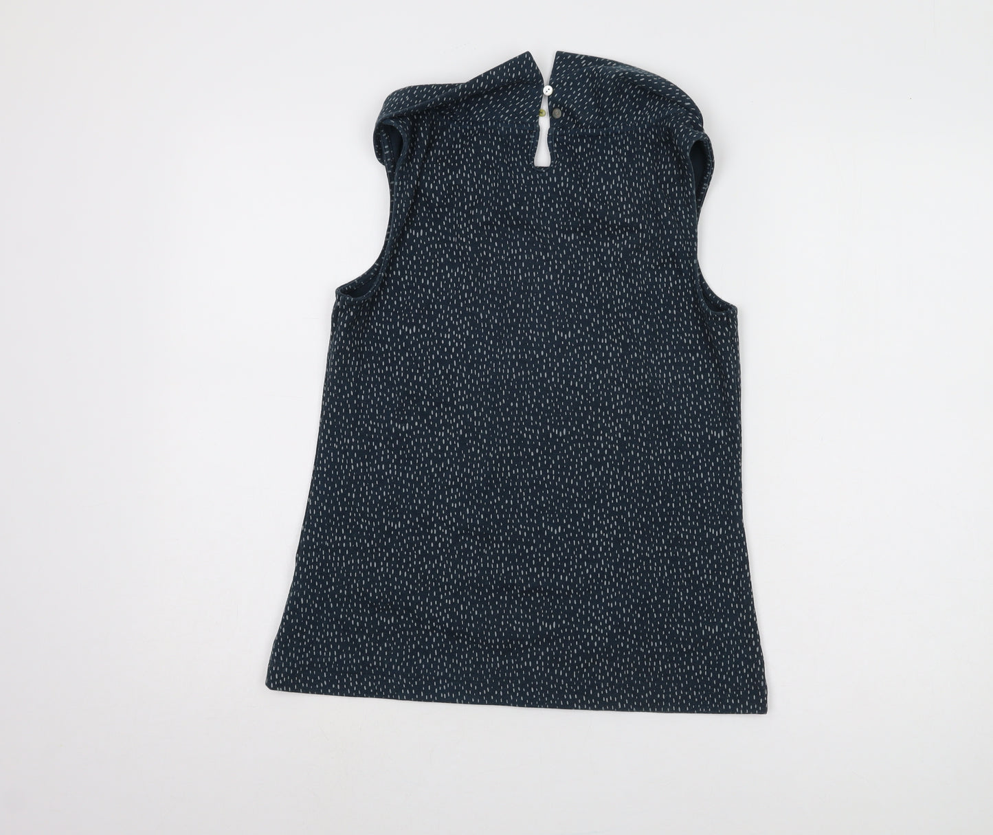 White Stuff Women's Blue Cowl Neck Sleeveless Tank Top Size 10