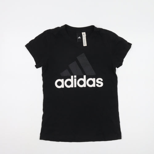 Adidas Women's Black S T-Shirt Basic Casual
