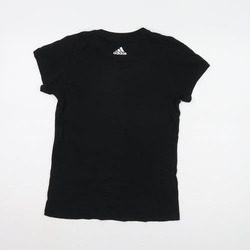 Adidas Women's Black S T-Shirt Basic Casual