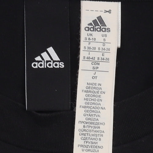 Adidas Women's Black S T-Shirt Basic Casual