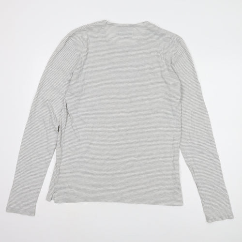 Abercrombie & Fitch Men's Grey Striped T-Shirt, M