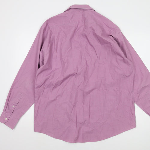 Ben Sherman Men's Purple Button-Up Shirt, Size 16