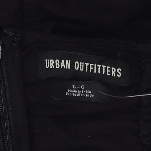 Urban Outfitters Women Black Strapless Dress L