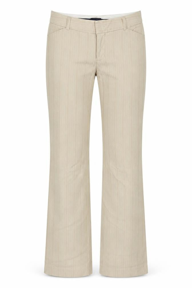 Front view of Gap Women's Beige Flared Trousers, size 2