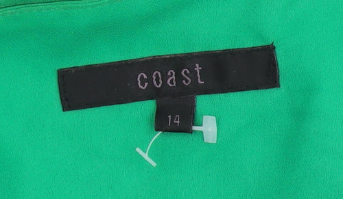 Coast Women's Green Sleeveless Dress, Size 14