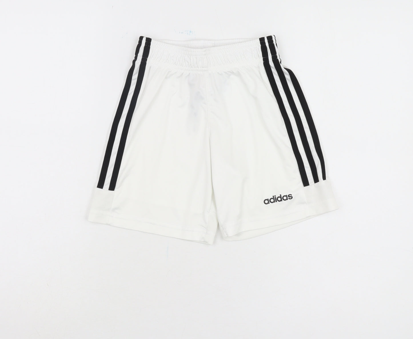Adidas Boys White Athletic Shorts 9-10 Years
