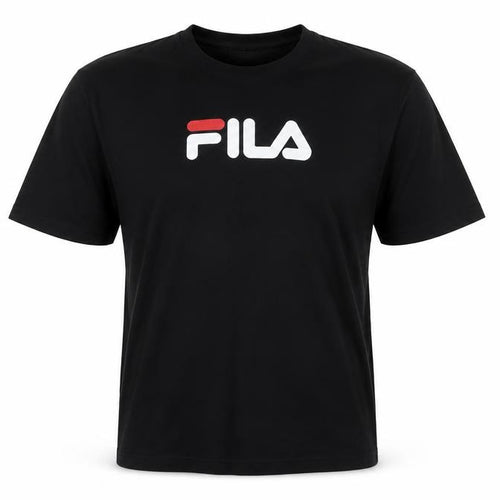 Fila Men's Black Cotton T-Shirt - Size S Crew Neck