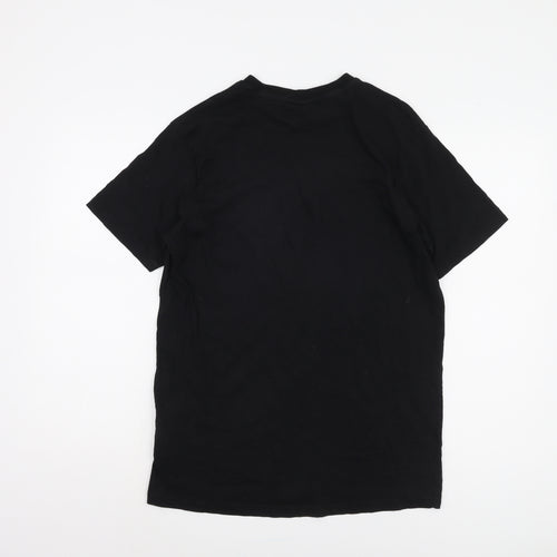 Fila Men's Black Cotton T-Shirt - Size S Crew Neck