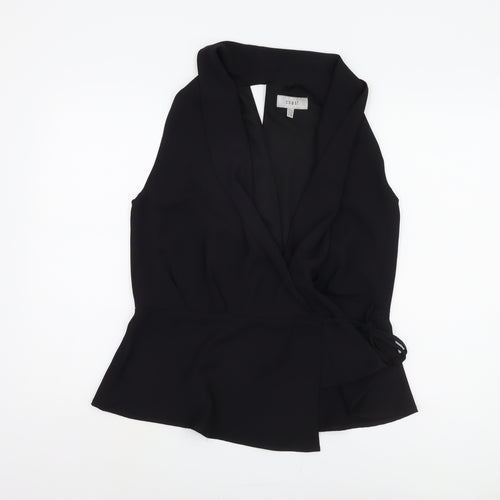 Coast Women's Black Wrap Blouse Size 14