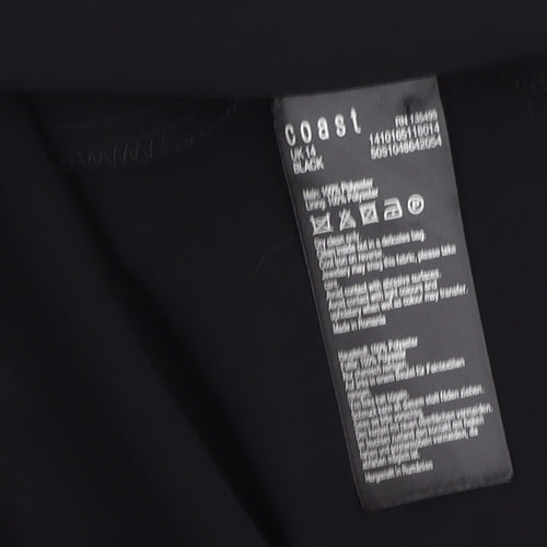 Coast Women's Black Wrap Blouse Size 14