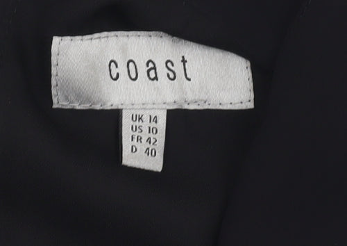 Coast Women's Black Wrap Blouse Size 14