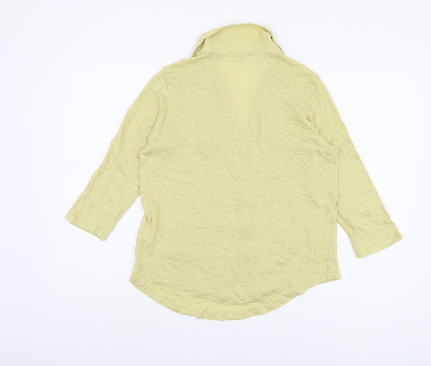 Pure Collection Women's Green Button-Up Shirt, Size 14