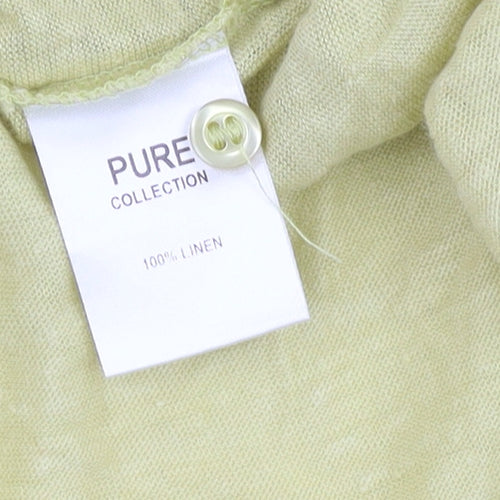 Pure Collection Women's Green Button-Up Shirt, Size 14