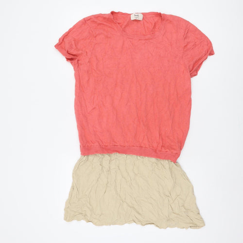 Hush Women's Pink Beige Knit T-Shirt M/L