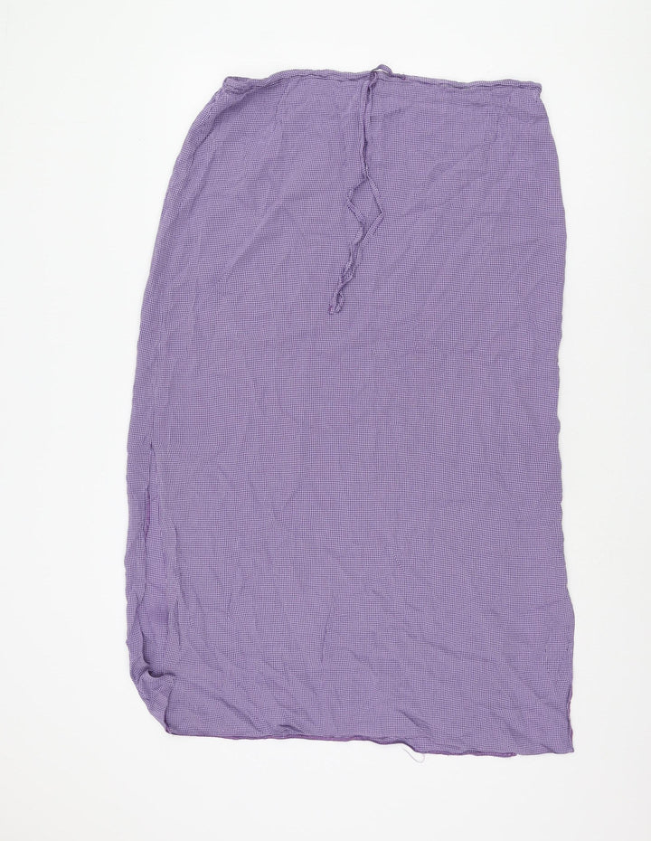 Wallis Women's Purple Midi Check Skirt Size 16