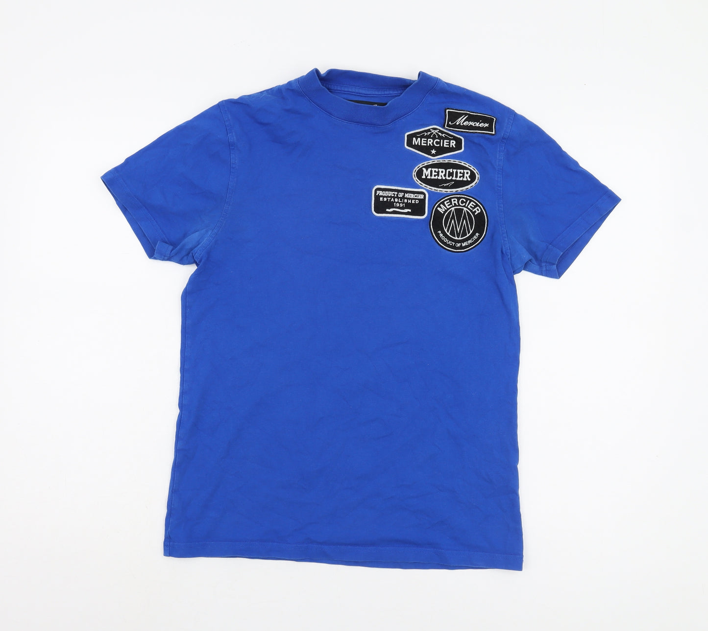 Mercier Men's Blue XS Crew Neck T-Shirt