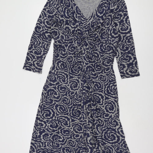 Phase Eight Women's Blue Floral Dress - Size 12