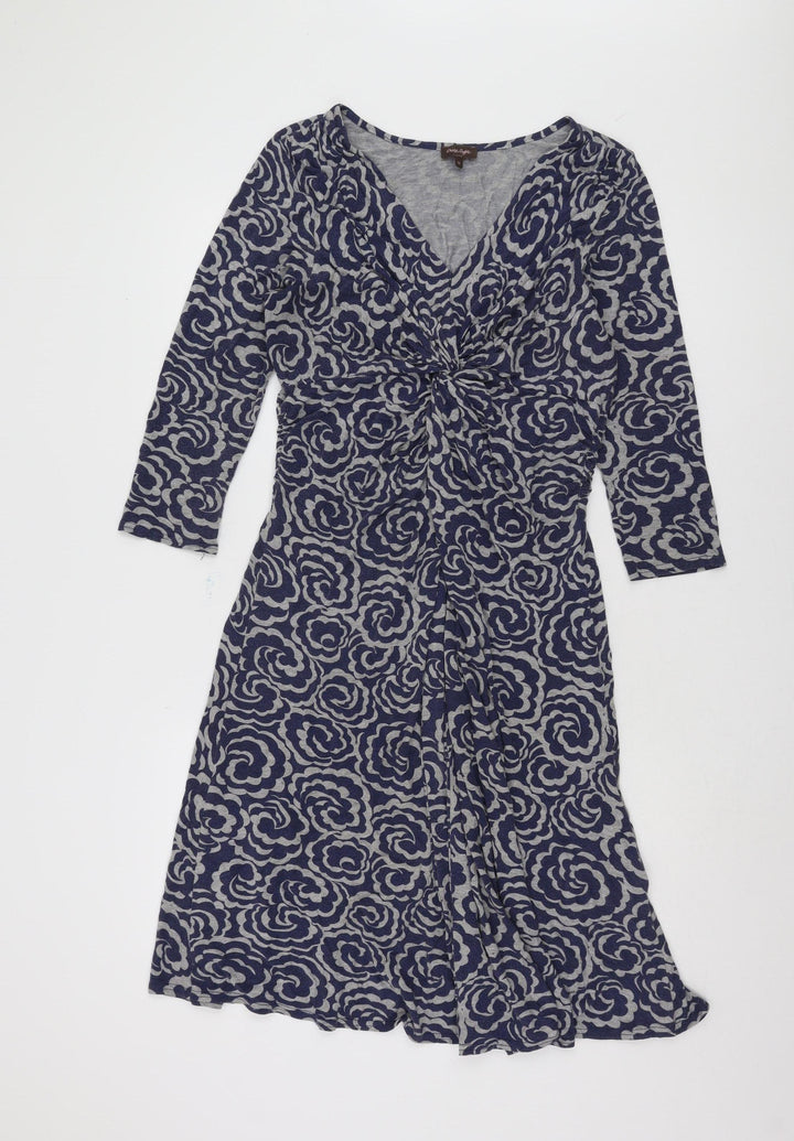 Phase Eight Women's Blue Floral Dress - Size 12