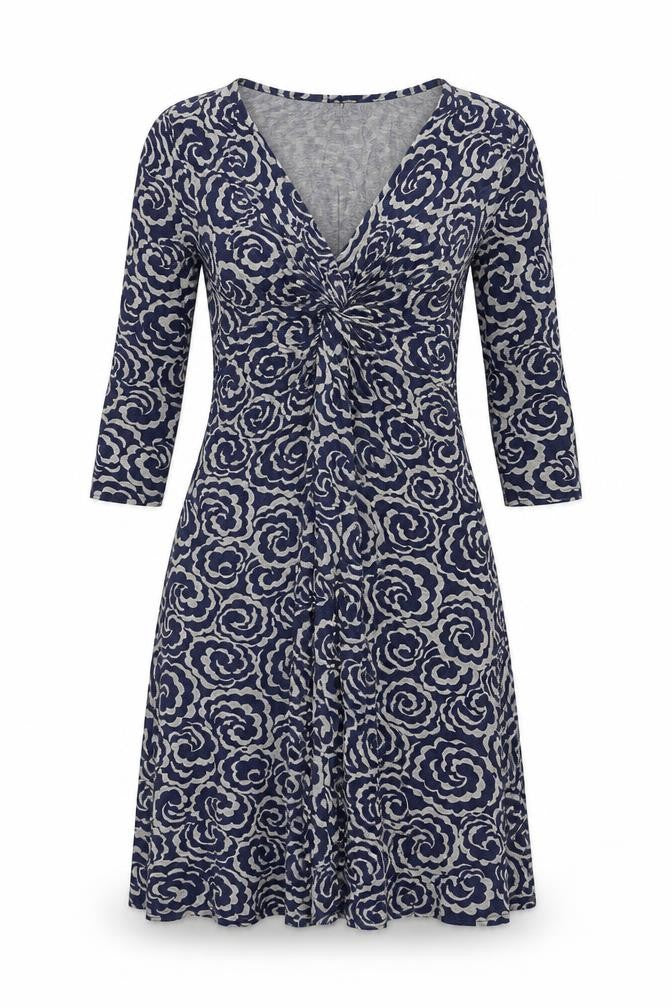 Front view of Phase Eight Women's Blue Floral Dress -, size 12